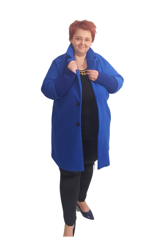 Kabát na prechodné obdobie - modrý